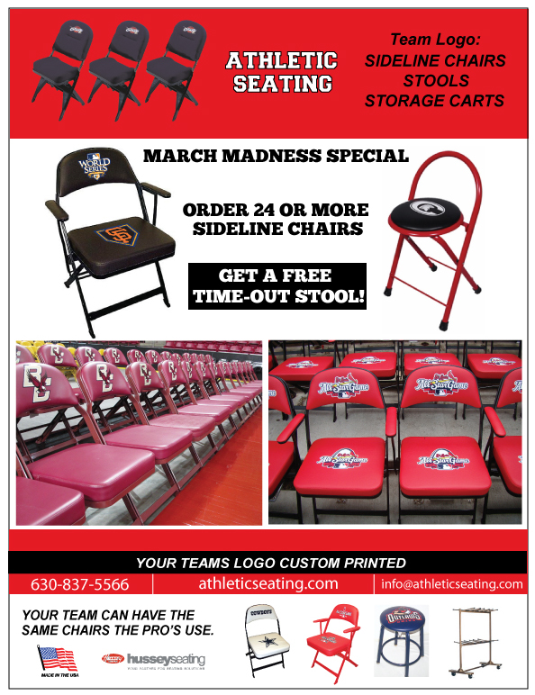 Logo Sideline Chairs with Free Time Out Stool